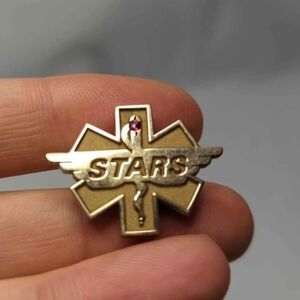 Stars Helicopter 🚁 Genuine Ruby Tie Pin